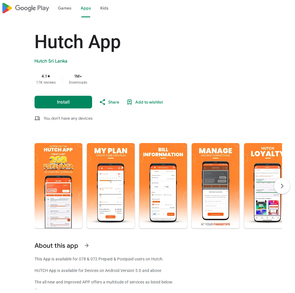 Hutch Selfcare App